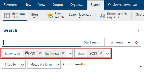 Combination of several filters