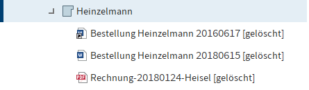 Löschmarkierung