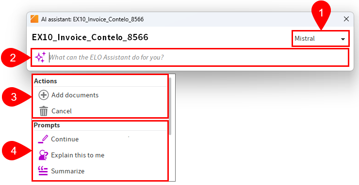 ELO Assistant; program interface