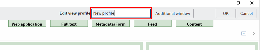 Define name for view profile