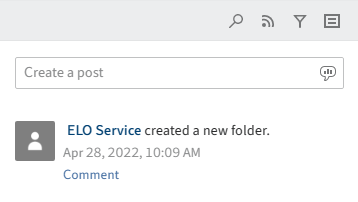 Feed with a feed post
