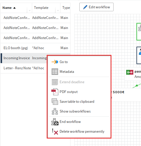 Context menu