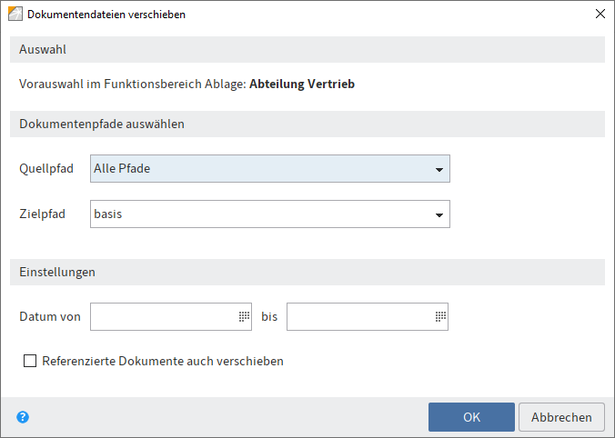 Dokumentendateien verschieben