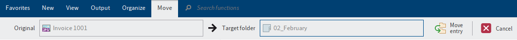 Ribbon; 'Move' tab
