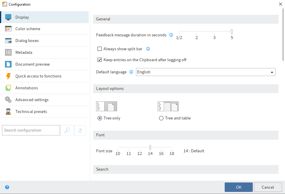 Configuration – Display