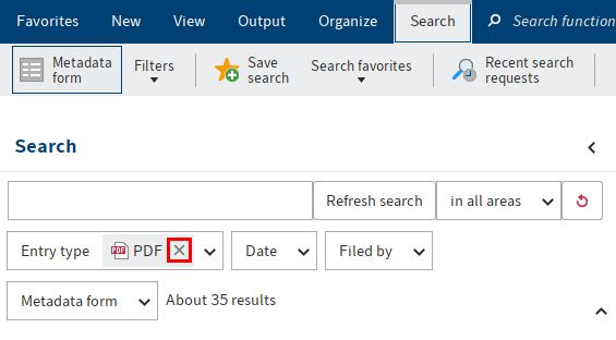 Remove filters