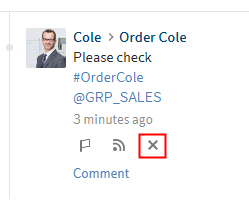 Feed post; 'Remove from My ELO' button