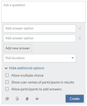 Create a poll
