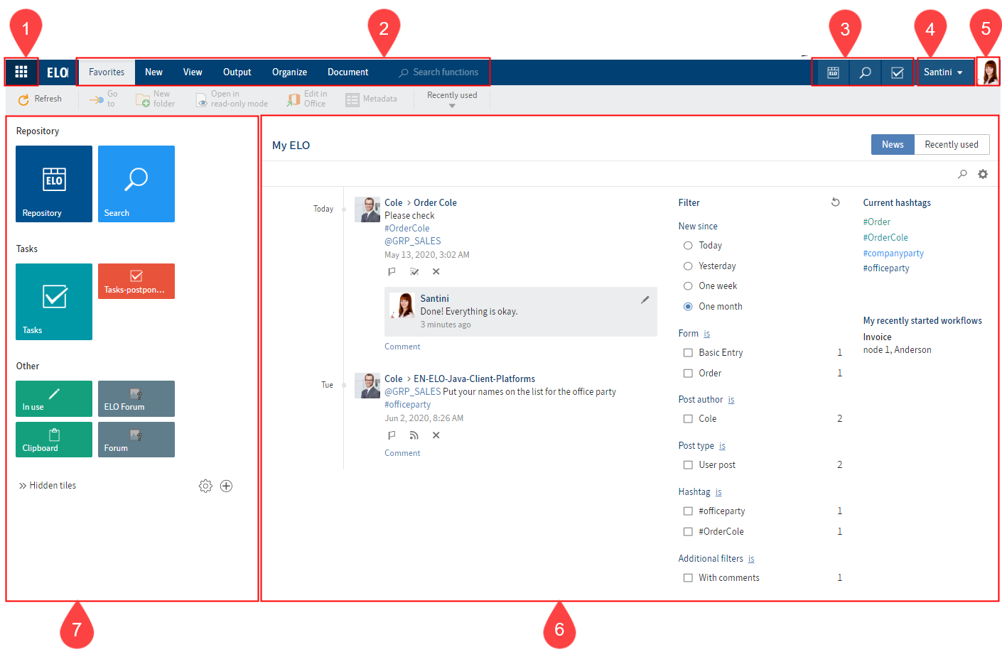 Interfejs użytkownika ELO Web Client