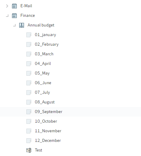 Example of a repository structure in ELO