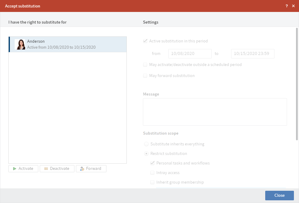 User menu [your name] | ELO Web Client