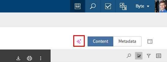 AI assistant; button in the viewer pane