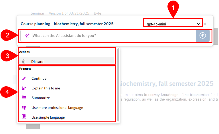 AI assistant; program interface