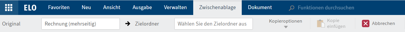 Tab 'Zwischenablage'