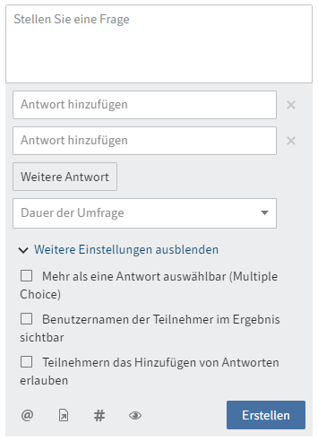 Umfrage erstellen