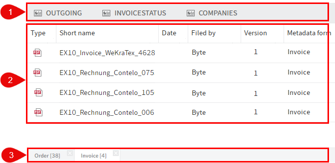 Current and recent searches