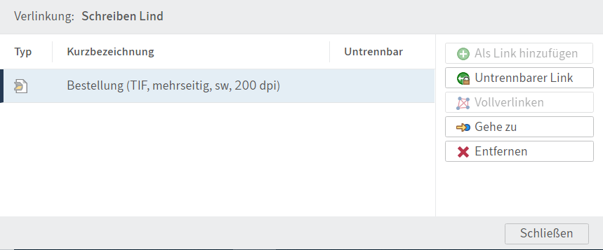 Verlinkter Eintrag