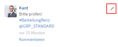 Schaltfläche 'Beitrag bearbeiten'