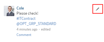 'Edit post' button