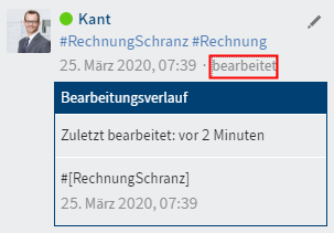 Bearbeitungsverlauf