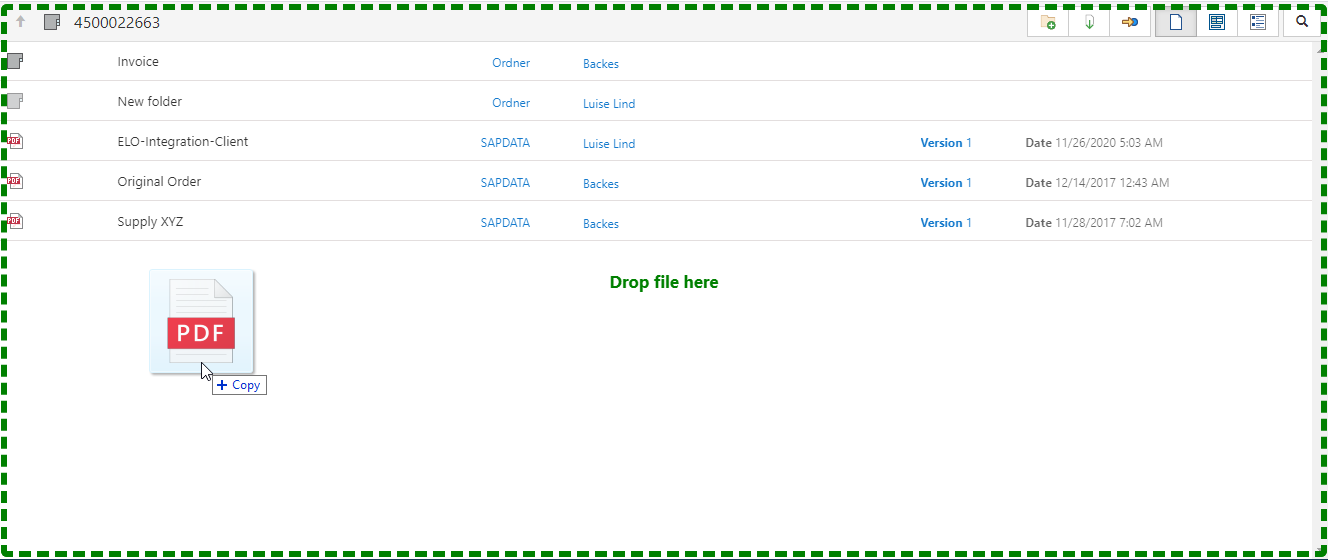 Insert file with drag-and-drop