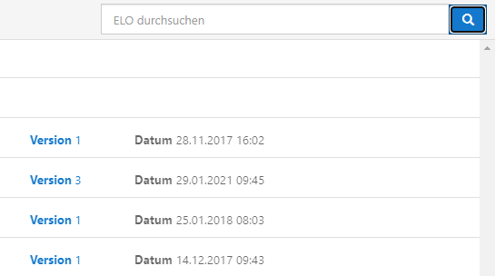 ELO Integration Client; Suchfeld