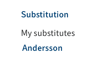 My ELO, 'My substitutes' area