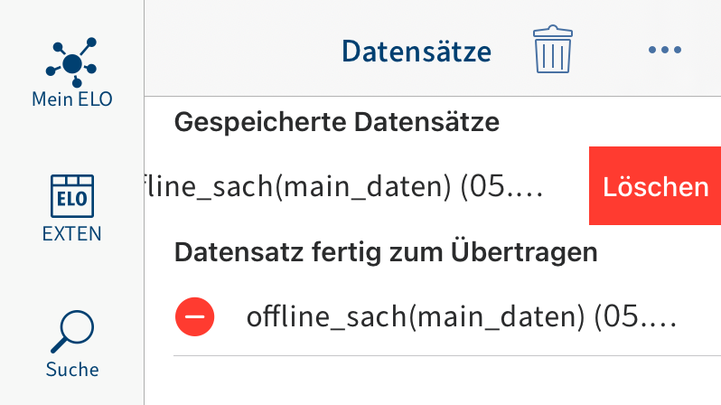 Datensatz löschen