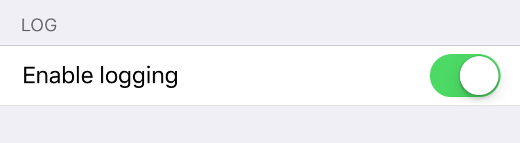 'Enable logging' function
