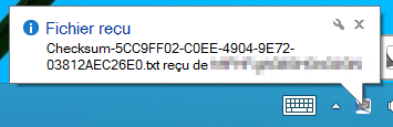 Message 'File received'