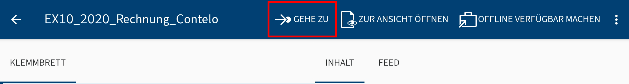 Button 'GEHE ZU'