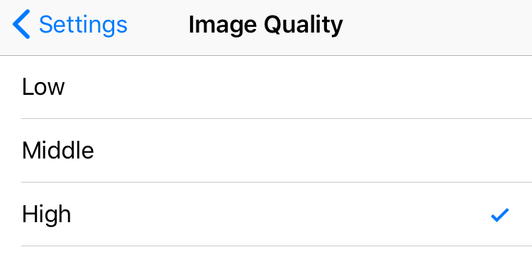 'Image quality' area