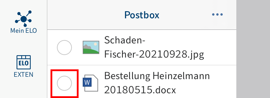 Postbox Listenansicht