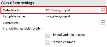 Link metadata form to form