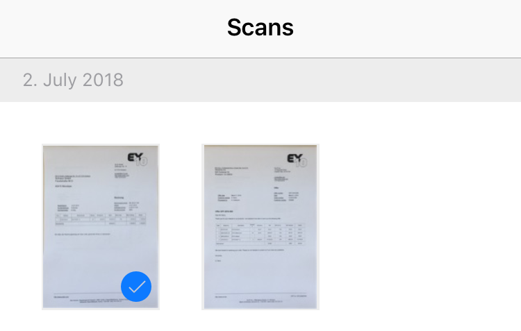 Marked scan in the 'App menu' area