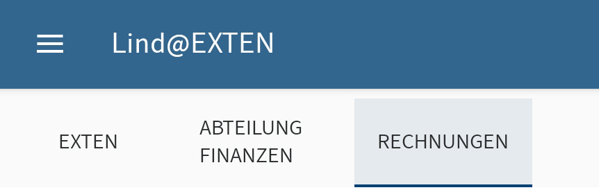 Geöffnete Ordner in der Navigationsleiste der Listenansicht