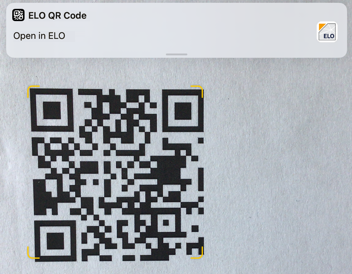 Scan QR code with the camera app