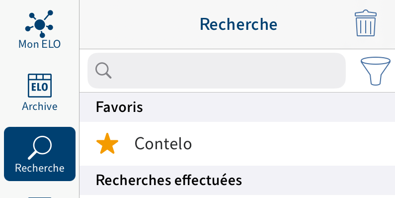 Favoris de recherche