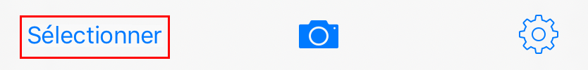 Section 'Sélectionner un scan'
