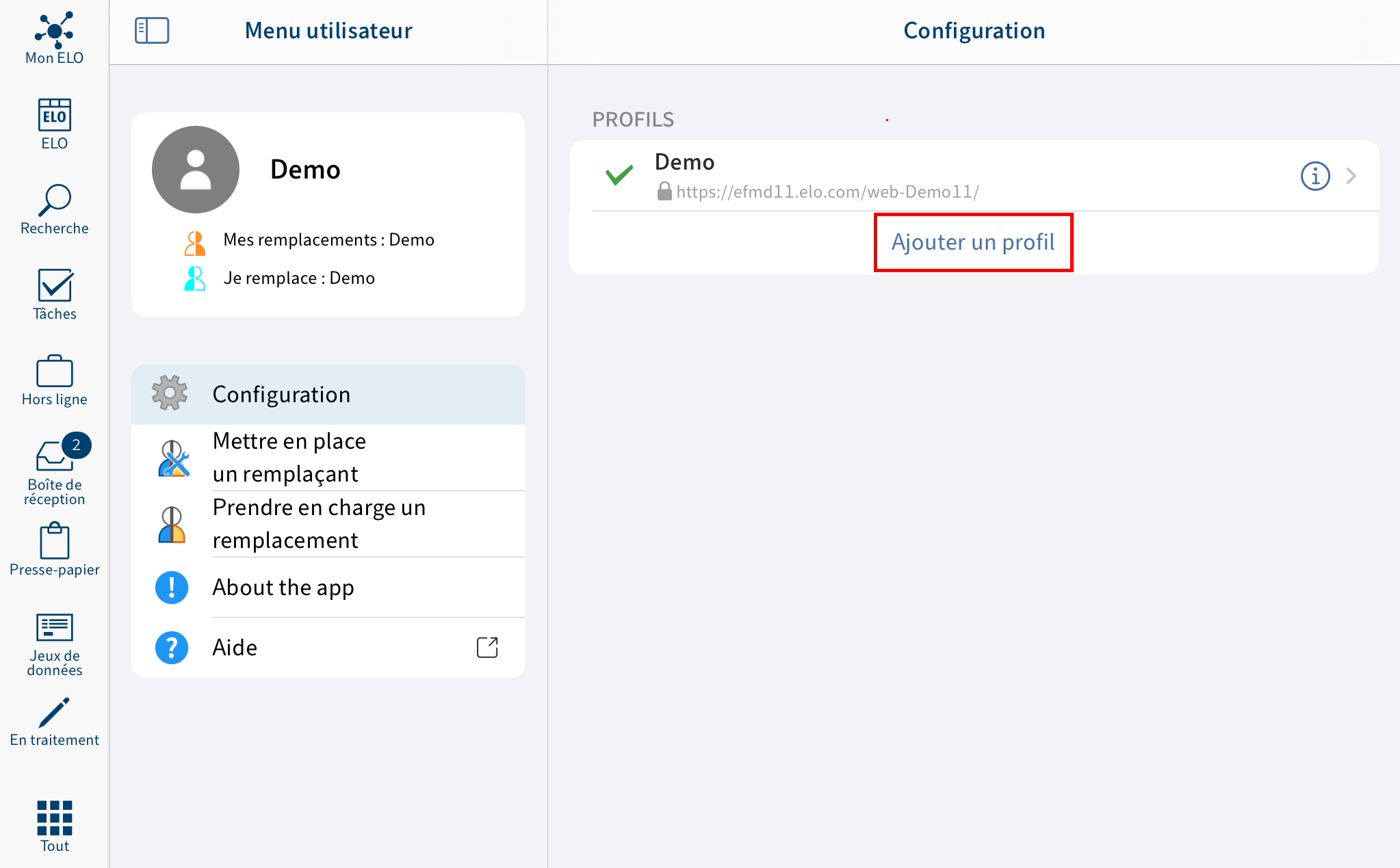 Dialogue 'Configuration'