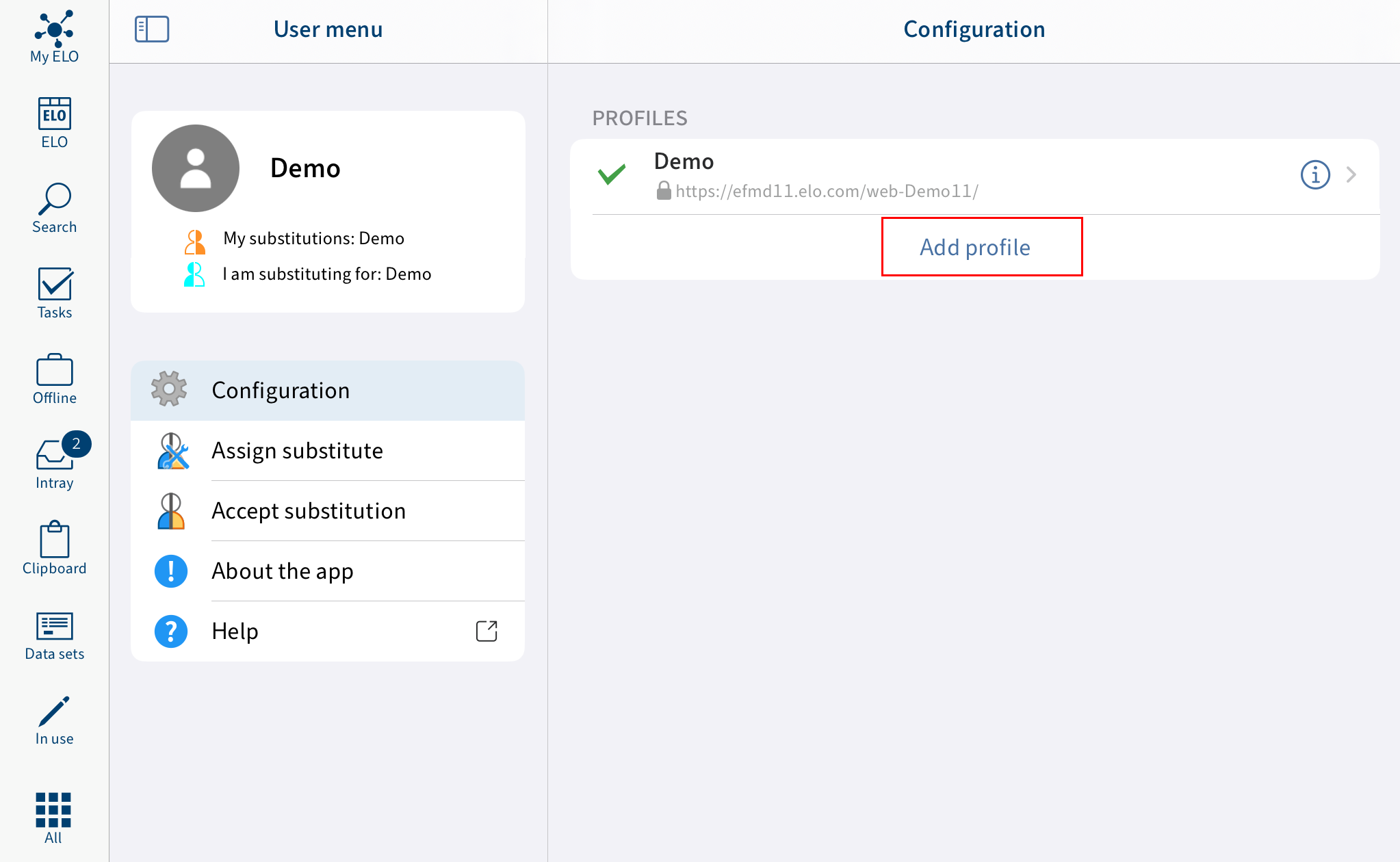 'Configuration' dialog box