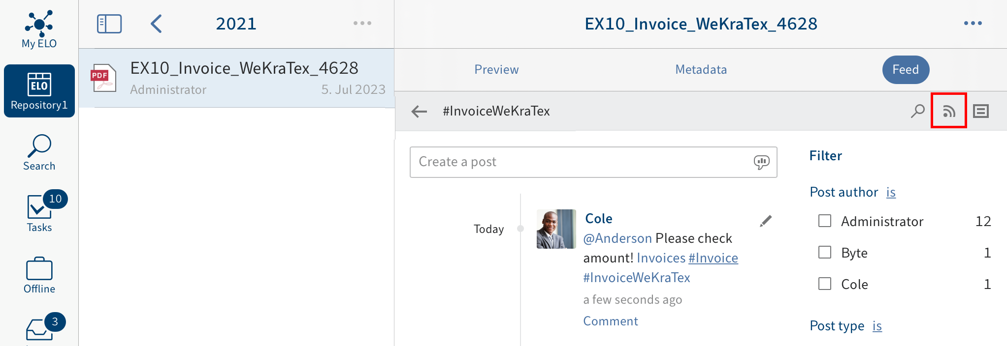 'Subscribe' button on the hashtag overview page